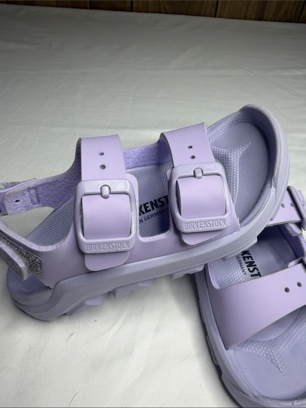 Birkenstock Kids Lilac Double-Strap EVA Sandals